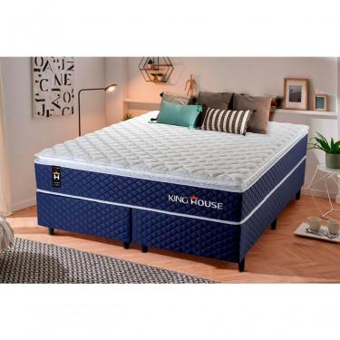 Imagem de Cama Box Size Lagras Molas Ensacadas King Azul King House