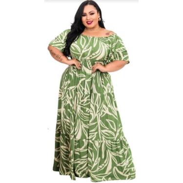Imagem de Vestido Longo Plus Size Com Babado Moda Blogueira Evangelica - Savino