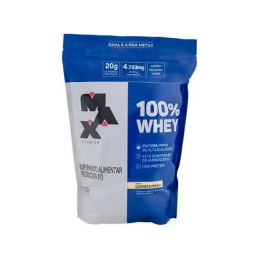 Imagem de 100% WHEY REFIL COOKIES &amp CREAM 900G - MAX TITANIUM, 1, 900g, Cooki