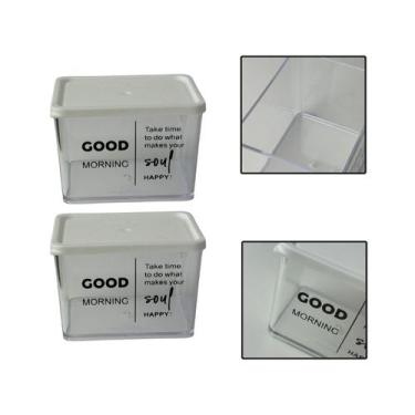 Imagem de Kit 2 Potes Herméticos Organizadores Alimentos Sabão 370ml - Isanog