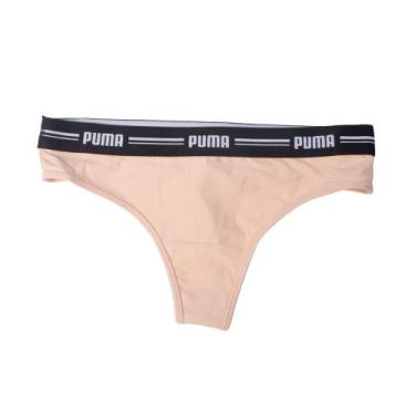 Imagem de Calcinha Feminina Puma Fio Dental Elástico Logo Nude, Nude, P