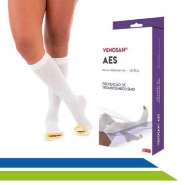 Imagem de Meia Elástica Venosan Anti Trombo Antiembolismo PósCirúrgica 3/4 18mmH