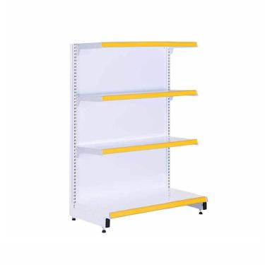 Imagem de Gôndola de Supermercado New Plus 4 Níveis 40x30 Ponta 1,40m Amarelo SA Gôndolas