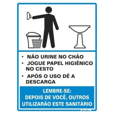 Imagem de Placa Sinalizacao Poliestireno 15X20 ''Procedimento Sanitario Masculin