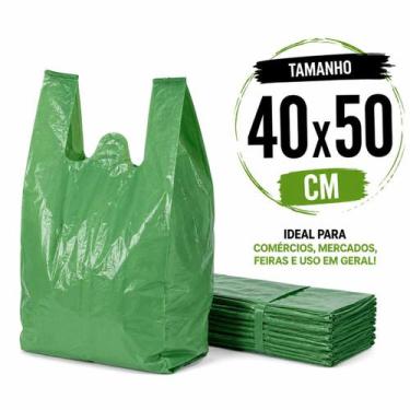 Imagem de SACOLA PLASTICA RECICLADA 40x50 8 KG REFORÇADA RESISTENTE - E A COSTA 