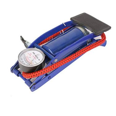 Imagem de Bomba de pé de pneu de cilindro único para bicicleta de carro com medidor de pressão de cilindro único pneu de barril + medidor de pressão carro bicicleta bicicleta