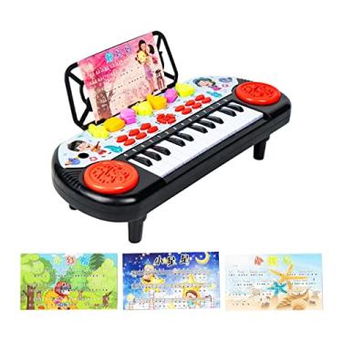 Imagem de shamjina Teclado de 24 teclas, teclado infantil, brinquedos educativos para instrumentos para iniciantes meninas meninos 3 4 5 6, Vermelho