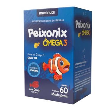 Imagem de Peixonix Ômega 3 Infantil EPA DHA 60 Cápsulas Mastigáveis Sabor Cereja Maxigold