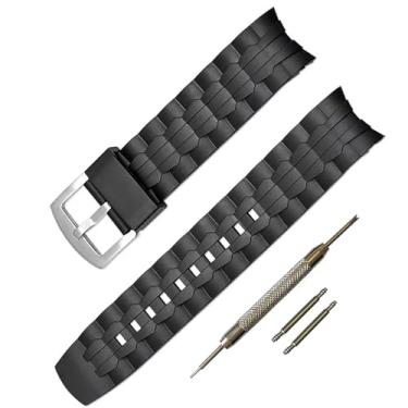 Imagem de Pulseira de relógio de substituição de resina para Casio EDIFICE Series EF550 (fivela preta/prata)