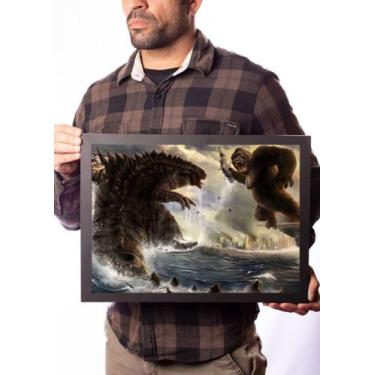Imagem de Quadro Godzilla Vs Kong Arte Filme Decoração - Fanarte