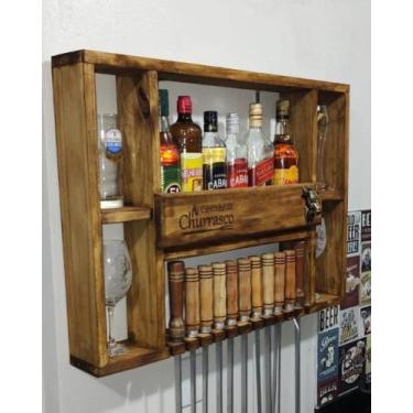 Imagem de Porta Espeto com Barzinho e Abridor -PE6080B -  "Cantinho do Churrasco