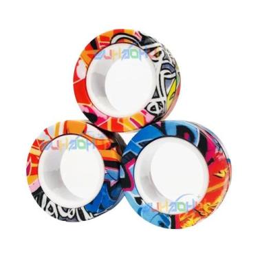 Imagem de Conjunto de 3 Giradores Magnéticos Coloridos - Brinquedo Antiestresse 
