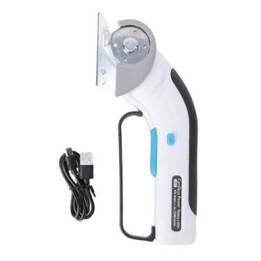 Imagem de Luocute Tesoura Elétrica Sem Fio Com Luz Led, Cortador Rotativo Recarregável Portátil de Papelão, Adequado para Tecidos, Tapetes, Couro de Esponja