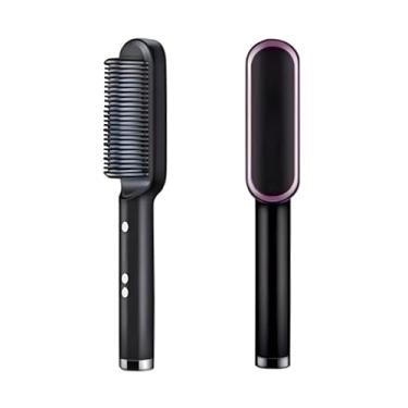 Imagem de Escova Alisadora Bivolt Profissional Alisa, Hidrata, Modela, Alinha e Anti-Frizz Ultra Leve