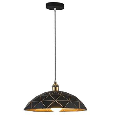 Imagem de CHENKUI Lustre industrial retrô abajur oco estilo minimalista luminária suspensa no teto luminária pendente E26 E27 base corredor decoração iluminação para restaurante, bar, café, decoração de casa