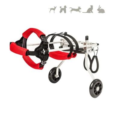 Imagem de Cadeira de rodas para cães para pernas traseiras, roda de exercício leve para cães, cadeira de rodas ajustável de 2 rodas para reabilitação de animais de estimação (20)