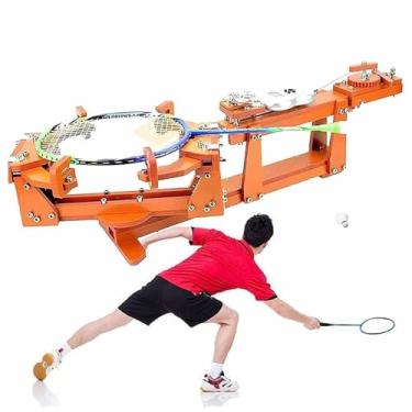 Imagem de JYXYXSCP Máquina de encordoamento de raquete de badminton, ferramenta de amarração pessoal, 27 kg cabrestante máquina de amarrar badminton para raquetes de squash, tênis, badminton DIY