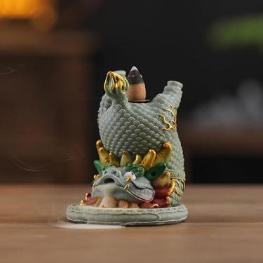 Imagem de Ornamento verde invertido para queimador de incenso PI Xiu