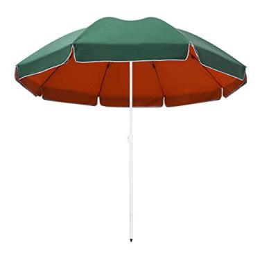 Imagem de Guarda-chuva de pátio ao ar livre, guarda-chuva de mesa de mercado com bolsa de transporte, guarda-sol de praia, pátio, jardim, gramado, quintal, 8 costelas, comprimento do arco do guarda-chuva 220 cm