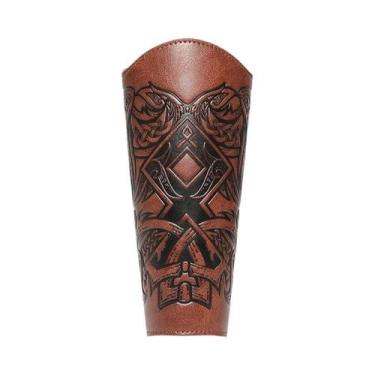 Imagem de Braceletes De Couro PU Estilo Medieval Punk Para Braço, Punho E Antebr