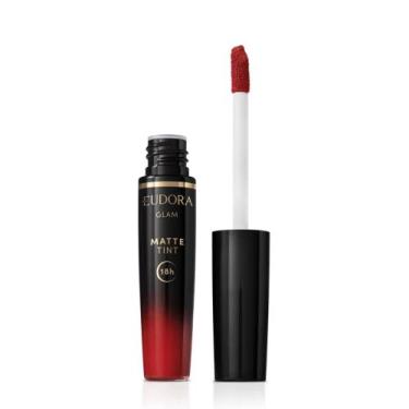 Imagem de Eudora glam matte tint batom líquido 18h 4ml, Vermelho Radiante