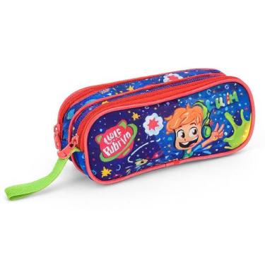 Imagem de Estojo Escolar Duas Divisorias Gato Galactico - Clio Style