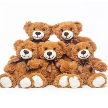 Imagem de Presente de chá de bebê Teddy Bear LELELONG, pacote com 5 animais de p