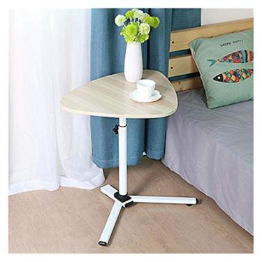 Imagem de Mesa lateral em forma de C simples mesa para laptop mesa de elevação preguiçosa cama dobrável móvel mesa de centro sofá mesa lateral mesa de centro mesa de laptop mesa lateral sobre mesa de cama (cor