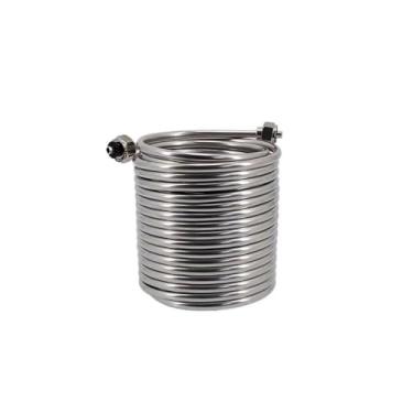 Imagem de Refrigerador De Dupla Bobina De Aço Inoxidável - 5/16"(8mm) OD, 50/70/80ft, Kit Cerveja Caseira DIY - 1 Peça Para Festas E Piqueniques(50ft)