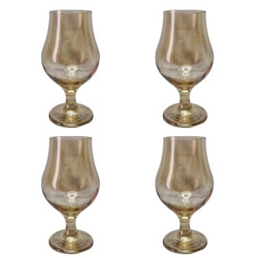 Imagem de Conjunto 4 Taças Vidro Âmbar Cerveja 400ml Nadir