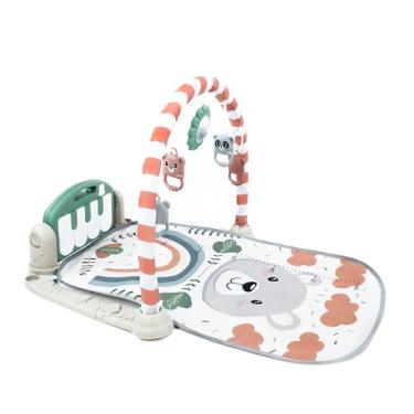Imagem de Tapete De Atividades Para Bebê Com Piano Musical E Móbile | Ginásio Infantil Estampa Urso Colorido | Estimula Desenvolvimento Motor E Sensorial