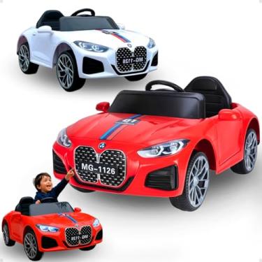 Imagem de Carro Elétrico Infantil Esportivo Vermelho 12V 4.5Ah com Controle Remoto – Faróis de LED, Som e Rodas EVA