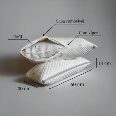 Imagem de Kit 02 Travesseiros Almofadas para Pernas Leg pillow 60x30cm Firme Mac