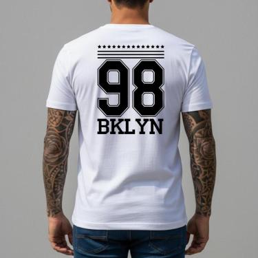 Imagem de Camiseta Masculina New York City Algodão Slim Fit Camisa Urbano Streetwear Manga Curta Gola Redonda-Masculino