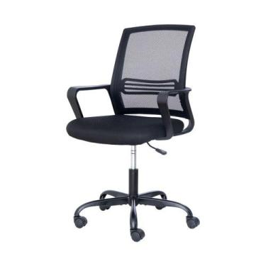 Imagem de Cadeira Escritório Bhutan Diretor Tela Mesh Preta Giratória - WAW DESI