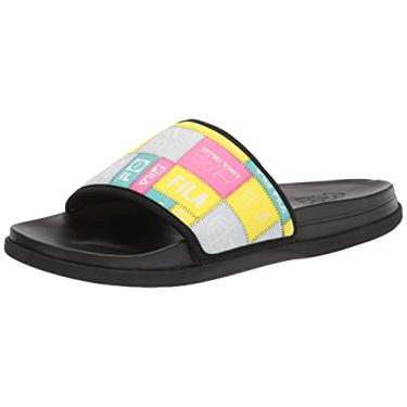 Imagem de Fila Sandália feminina Drifter Lux Patchwork Slide, Preto/Multi/Multi, 6