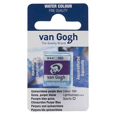 Imagem de Tinta aquarela Van Gogh, meia panela, quinacridona roxo azul 593