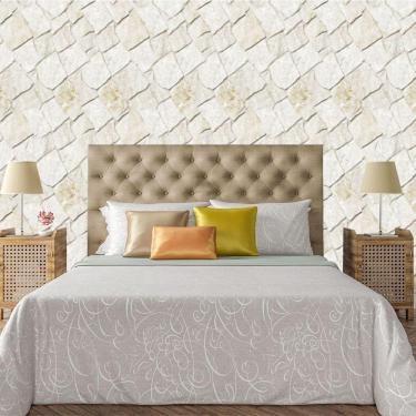 Imagem de Papel De Parede Adesivo Bloco 3D Pedra Lavável Sala Quarto Cozinha 3 Metros