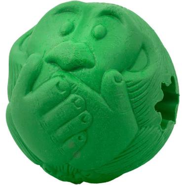 Imagem de Bola Macaquinho Pet Games com Dispenser de Ração ou Petisco Verde - Tam. G