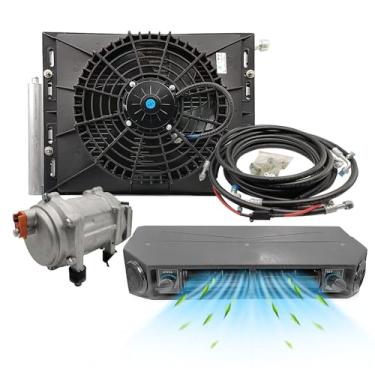 Imagem de 12 V Universal A/C Kit Sistema, Nova Energia, 100% Elétrico, Caminhão, Motorista, Campista, Van Automotiva, Ar Condicionado 10000 BTU para caminhão, semi-caminhões, RV, Van AC