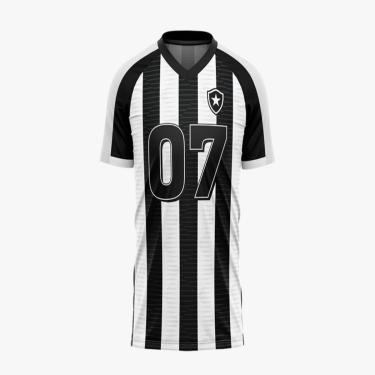Imagem de Camiseta Braziline Botafogo - Grammar - Masculino - Preto/Branco-Unissex