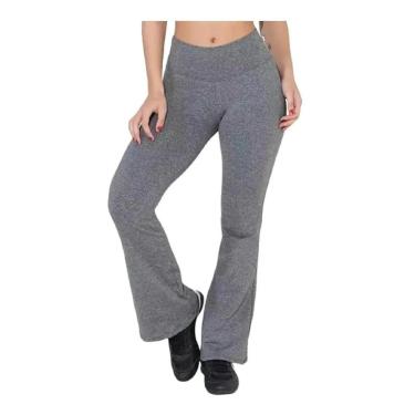 Imagem de Calça Flare Bailarina Boca De Sino Cintura Alta Em Suplex Poliester-Feminino