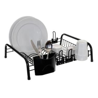 Imagem de Escorredor De Louça Pia Cozinha Balcão Grande 12 Pratos - Metaltru, Pr