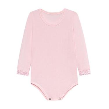 Imagem de Kit body e meia calça segunda pele bebê - EGE BABY, Rosa, PP