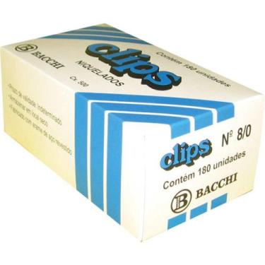 Imagem de Clips Galvanizado AÇO 8/0 com 180 Unidades - Bacchi