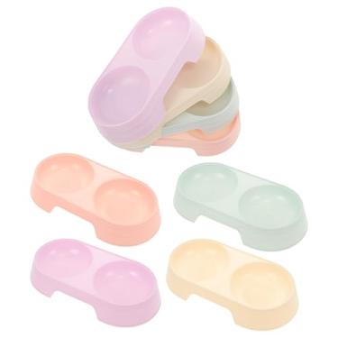 Imagem de 8 Unidades Tigela De Gato Água De Cachorro Tigela De Comida Para Animais De Estimação Comedouro Lento Para Cachorro Tigelas De Comida De Gato Comida Lenta Cerâmica Plástico