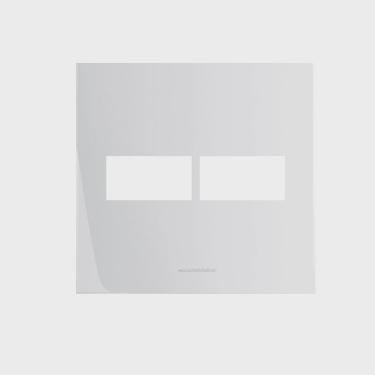 Imagem de Placa 4x4 2 Módulos com Suporte Inova Pro Alumbra Branco