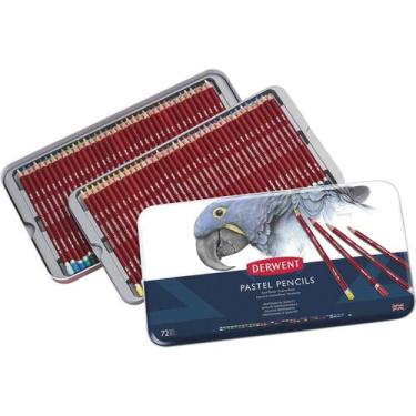 Imagem de Lápis de Cor Pastel 72 Cores Estojo Lata - Derwent, Única, Único