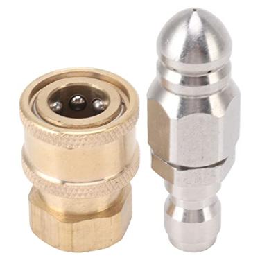 Imagem de Acessórios para Arruela de Pressão do Bico de Aço Inoxidável, Conector Plugue Inserção Rápida, Bico Esgoto G1/4 Com Rosca Interna G3/8, para Pulverizador água Limpa Com Ajuste Versátil