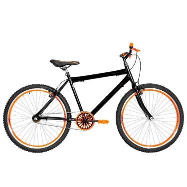 Imagem de Bicicleta Masculina Aro 26 Mtb Aero Cor Preta E Laranja